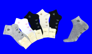 6 ПАР - LIMAX носки женские "Сердечки" арт. 71729 В