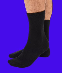 3 ПАРЫ - Термоноски мужские ШЕРСТЬ внутри махра ЧЕРНЫЕ арт. 1553