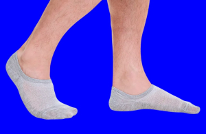 Следки мужские короткие (с силиконом) СЕТКА