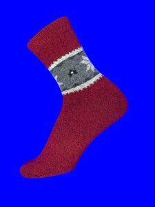 Термоноски женские ангора шерсть Снежинки арт. 567