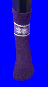 Термоноски женские ангора шерсть Снежинки арт. 567