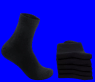 Носки мужские гладкие с крапивой черные